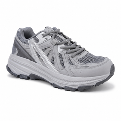 Skechers Grey & Silver Chunky Mesh Athletic Sneakers