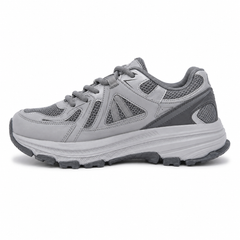 Skechers Grey & Silver Chunky Mesh Athletic Sneakers