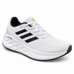 adidas Knit Running Shoes – Off White / Black / Green – image 1