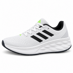 adidas Knit Running Shoes – Off White / Black / Green – image 2