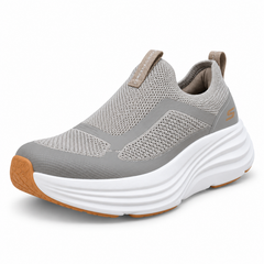 Skechers Max Cushioning Slip-On Walking Shoes – Grey / White / Gum – image 3
