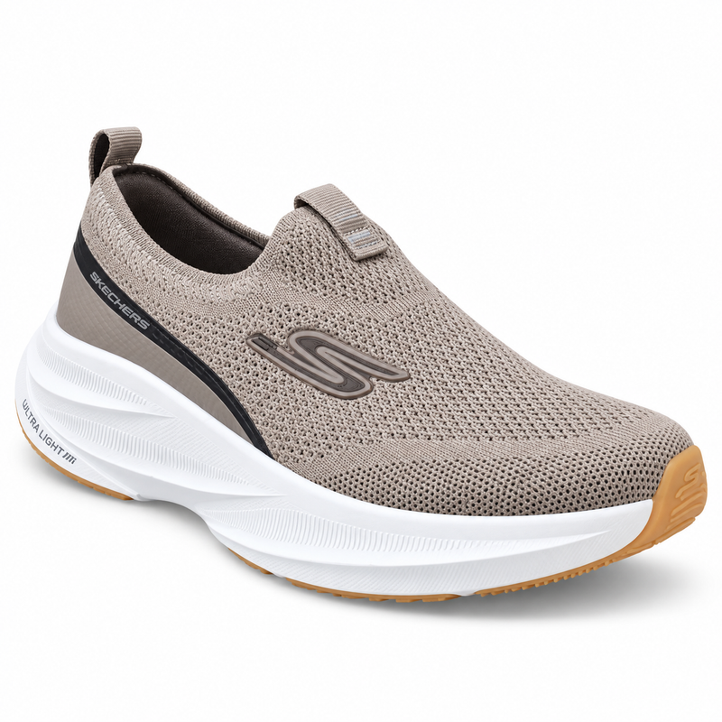 Skechers Performance Max Cushioning Hyper Burst Slip-On Sneakers – Grey / White / Gum – image 1