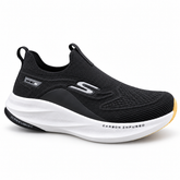 Skechers Carbon-Infused Slip-On Running Shoes – Black / White – image 2