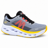 Skechers GO RUN Swirl Tech – Grey/Coral/Yellow — product view 2