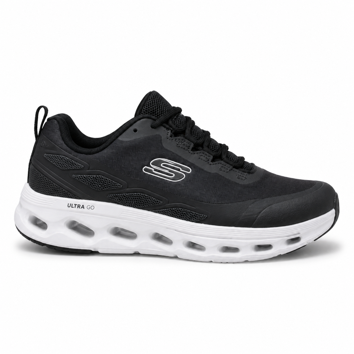 Skechers Ultra Go Pod-Sole Running Shoe – Black / White