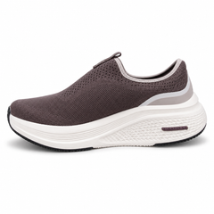 Skechers Knit Slip-On Walking Shoe – Mauve / Cream
