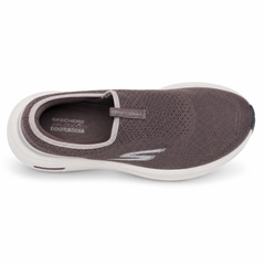 Skechers Knit Slip-On Walking Shoe – Mauve / Cream
