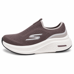 Skechers Knit Slip-On Walking Shoe – Mauve / Cream