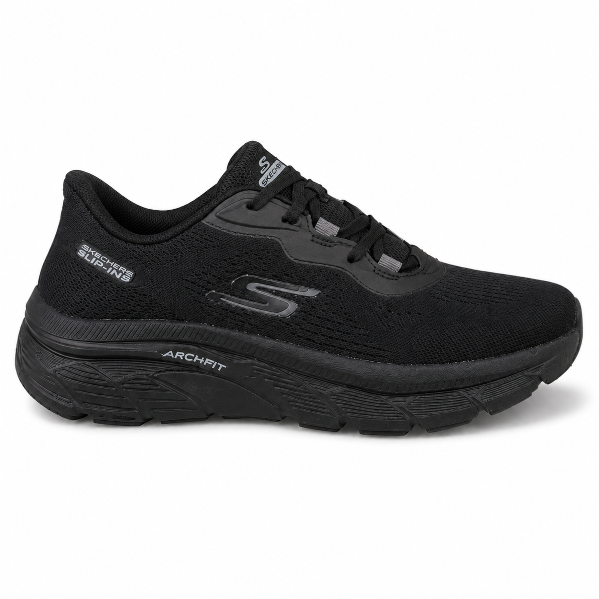 Skechers Cushioned Walking Shoe – Black