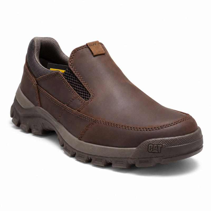 CAT Fused Slip-On Men's Leather Shoe – Brown – image 1