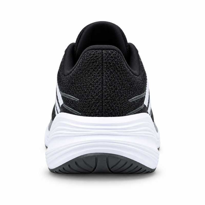 adidas Knit Cushioned Running Shoes – Black / White / Grey – image 4