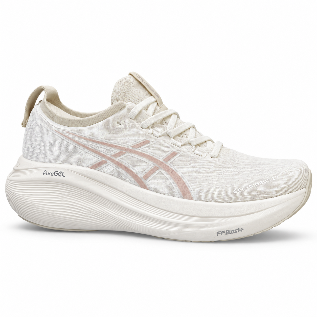ASICS GEL-NIMBUS 27 – White/Fawn - product view 1