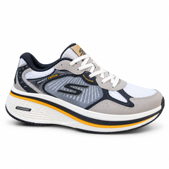 Skechers Cushioned Running Shoes – Grey/White/Orange
