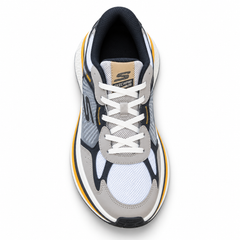 Skechers Cushioned Running Shoes – Grey/White/Orange